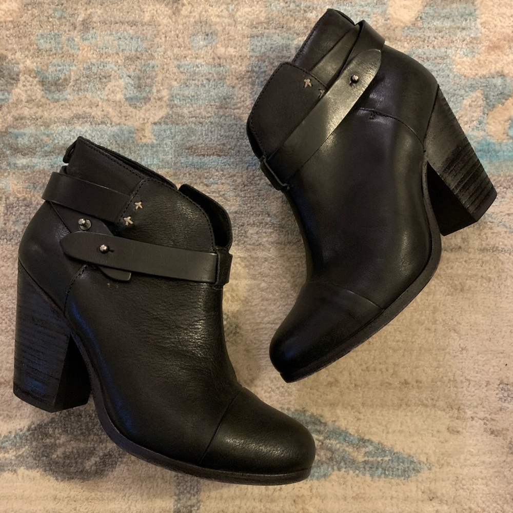 rag & bone harrow black leather bootie